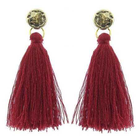 FRINGED METAL EARRINGS