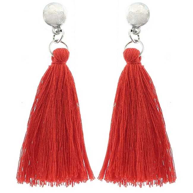 FRINGED METAL EARRINGS