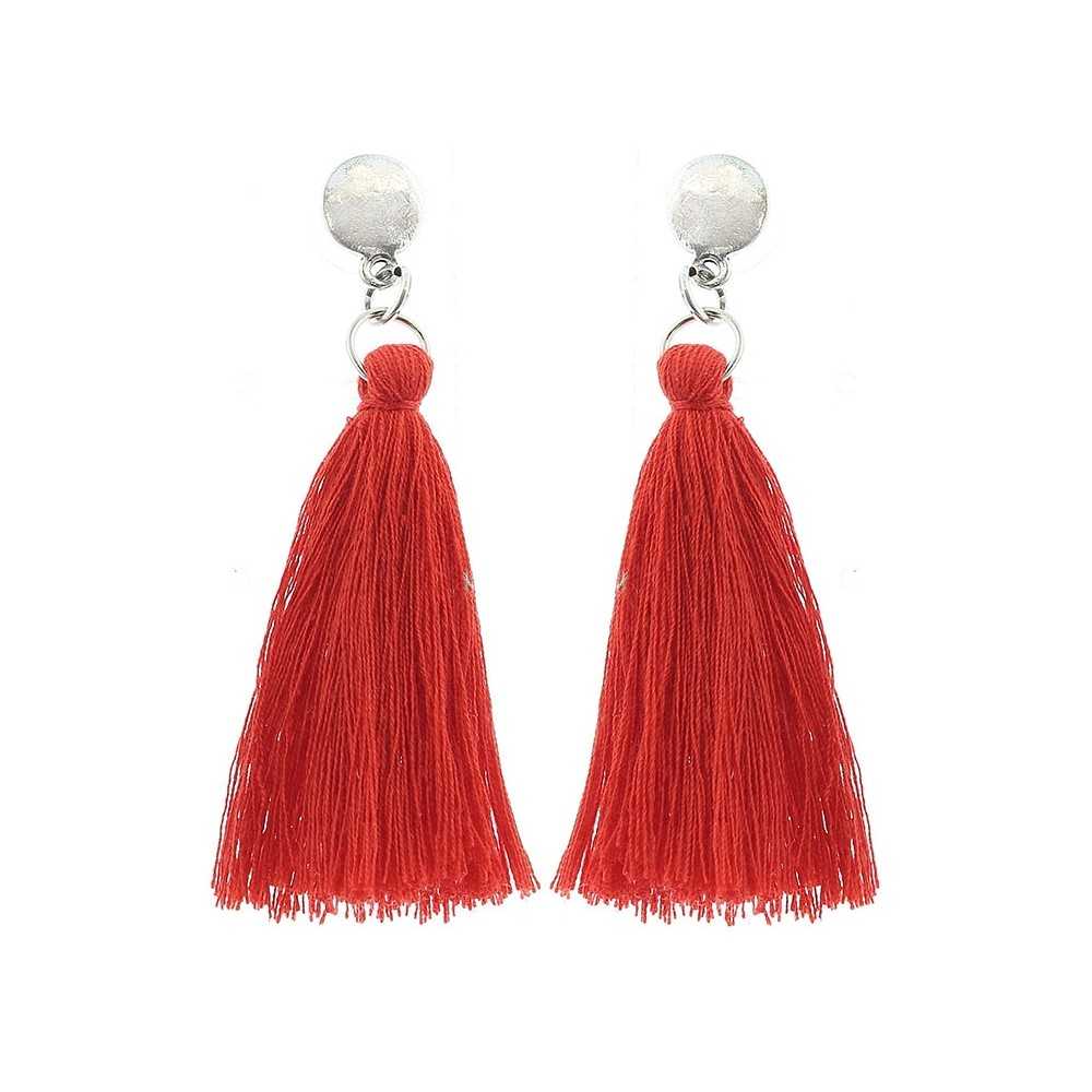 FRINGED METAL EARRINGS