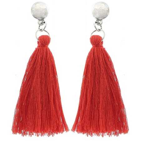 FRINGED METAL EARRINGS