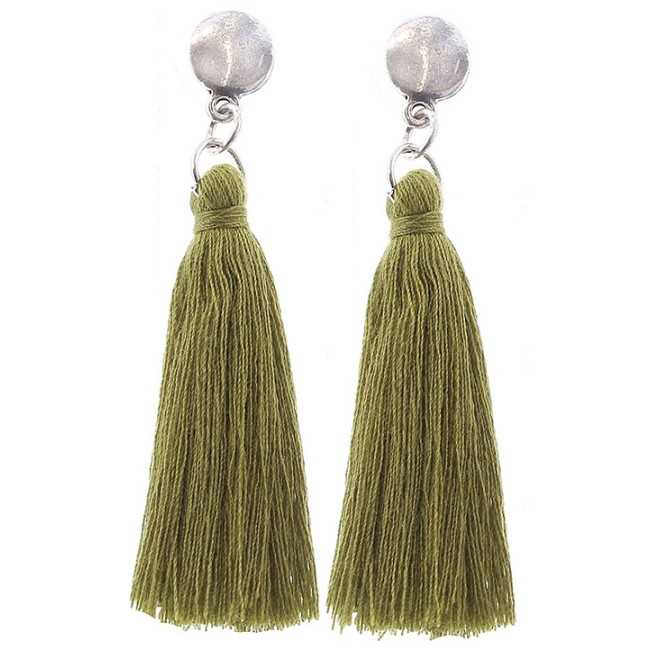 FRINGED METAL EARRINGS