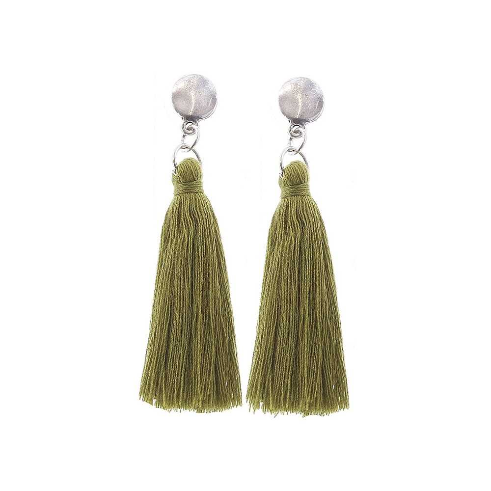 FRINGED METAL EARRINGS