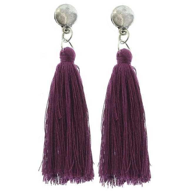 FRINGED METAL EARRINGS