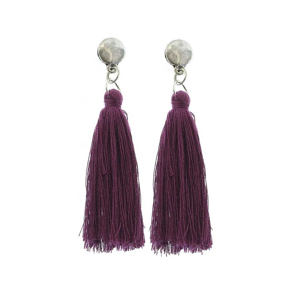 FRINGED METAL EARRINGS