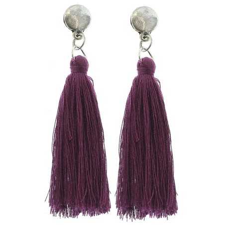 FRINGED METAL EARRINGS