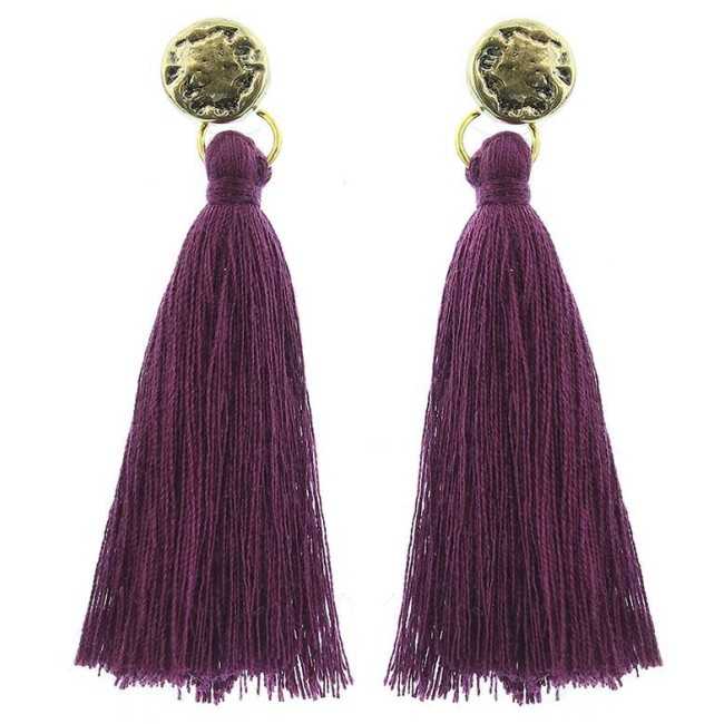 FRINGED METAL EARRINGS