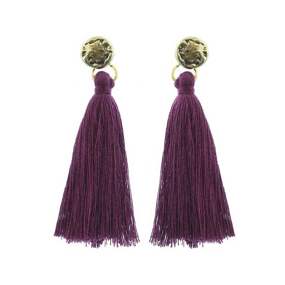 FRINGED METAL EARRINGS