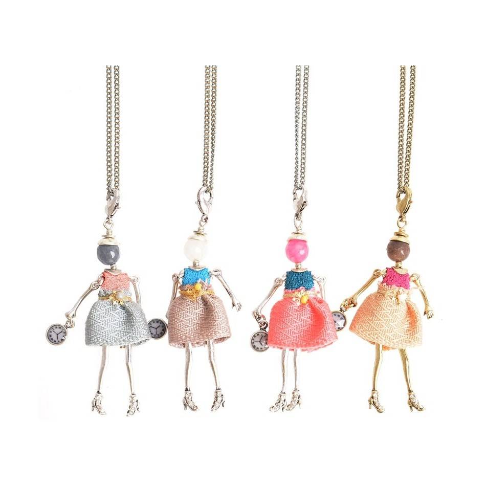 LONG PENDANT NECKLACE MINI DOLL