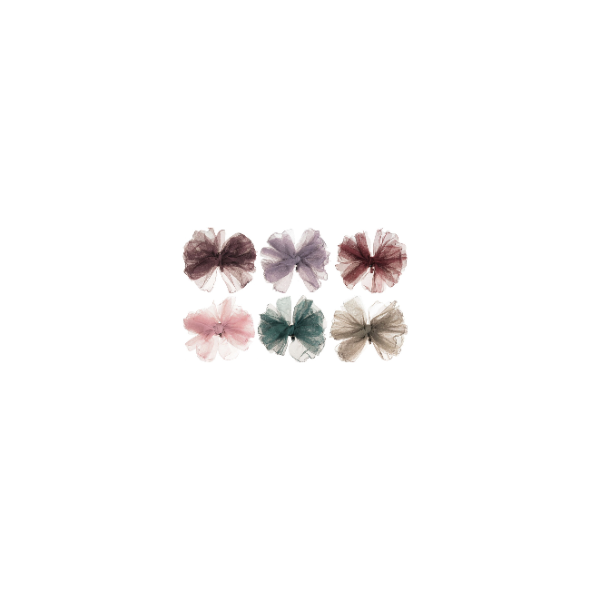BROCHE FLOR TUL 14CM