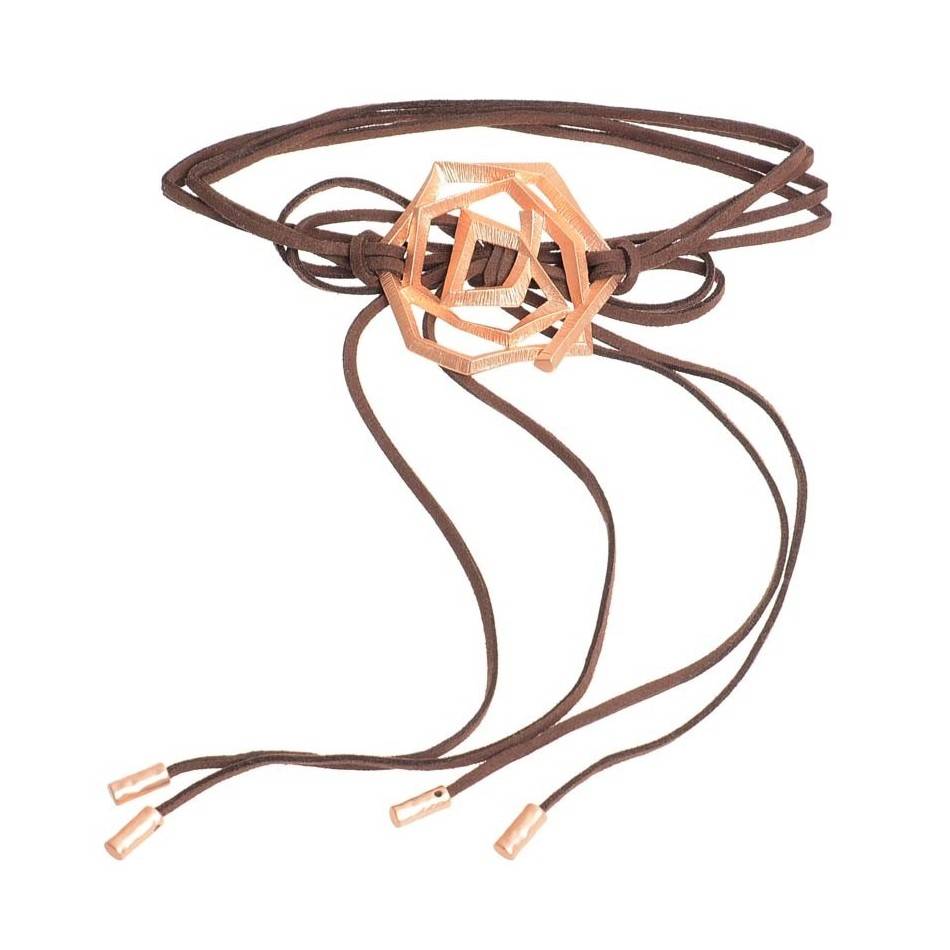 CHOKER MULTIVUELTA CUENTA METAL