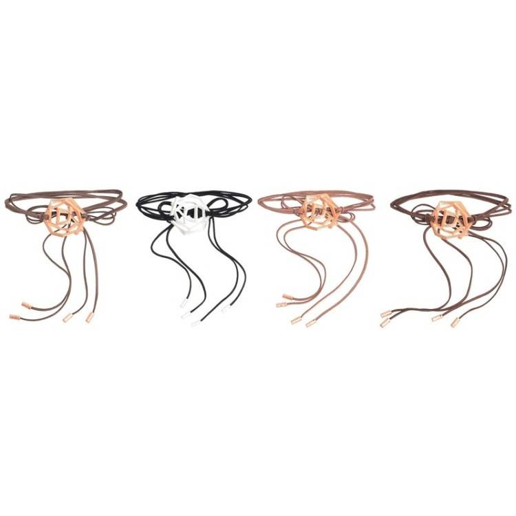 CHOKER MULTIVUELTA CUENTA METAL 2