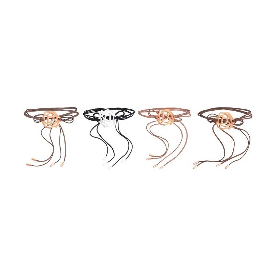 CHOKER MULTIVUELTA CUENTA METAL
