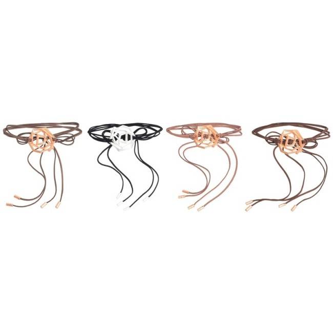 MULTITURN CHOKER WITH METAL BEADS