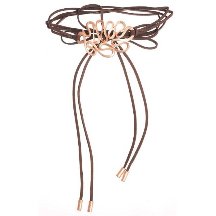 CHOKER MULTIVUELTA CUENTA METAL