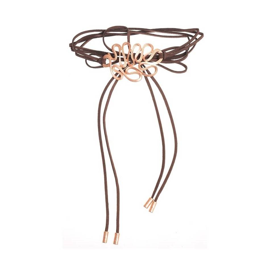 CHOKER MULTIVUELTA CUENTA METAL