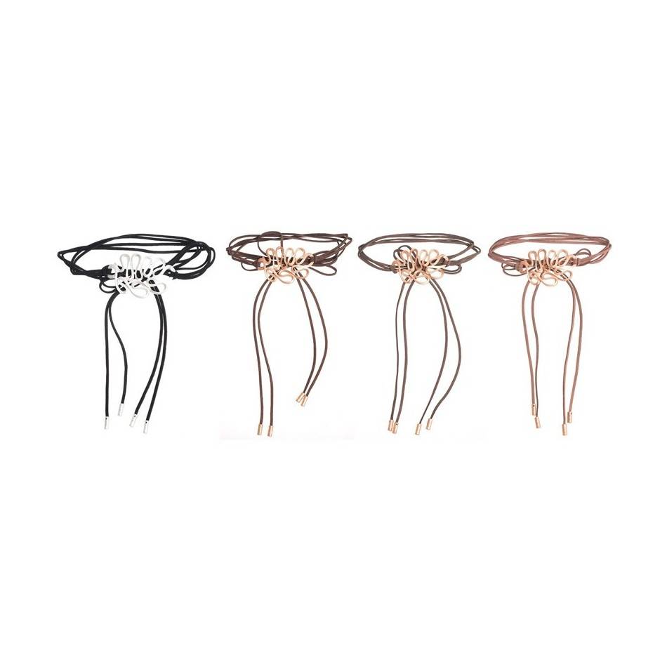 MULTITURN CHOKER WITH METAL BEADS