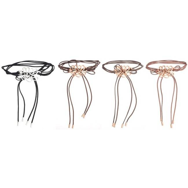 CHOKER MULTIVUELTA CUENTA METAL