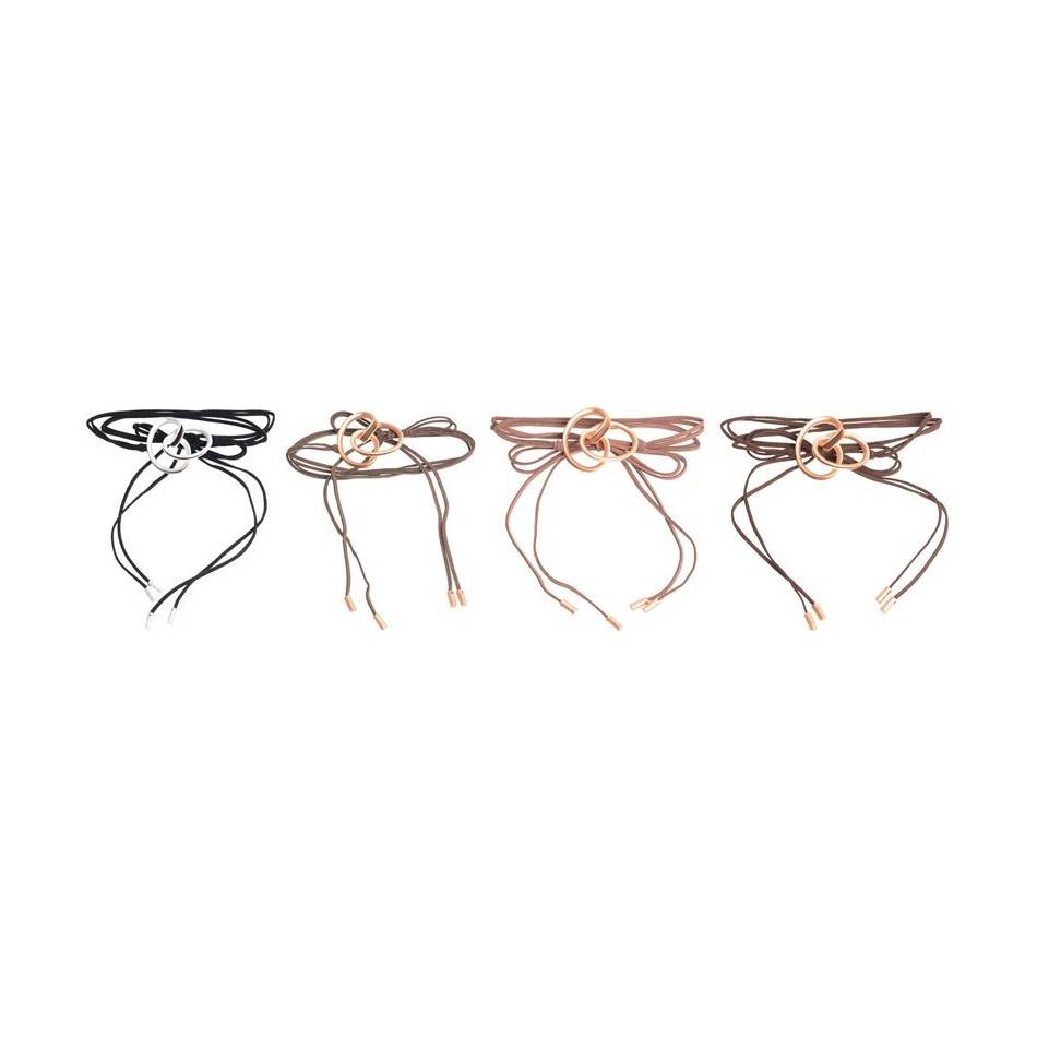CHOKER MULTIVUELTA CUENTA METAL