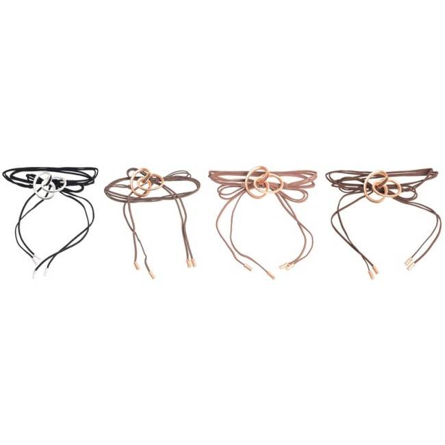 MULTITURN CHOKER WITH METAL BEADS