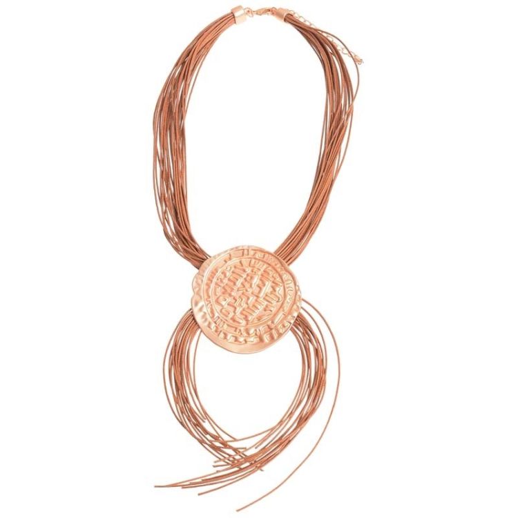 GARGANTILLA CORDONES MEDALLÓN METAL 2