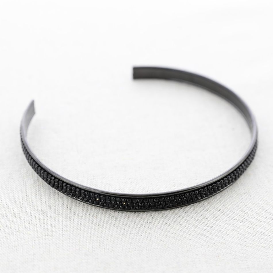 CHOKER ACERO TRIPLE FILA CRISTALES