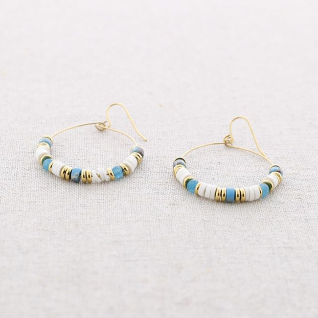 PENDIENTES ACERO ARO PIEDRAS