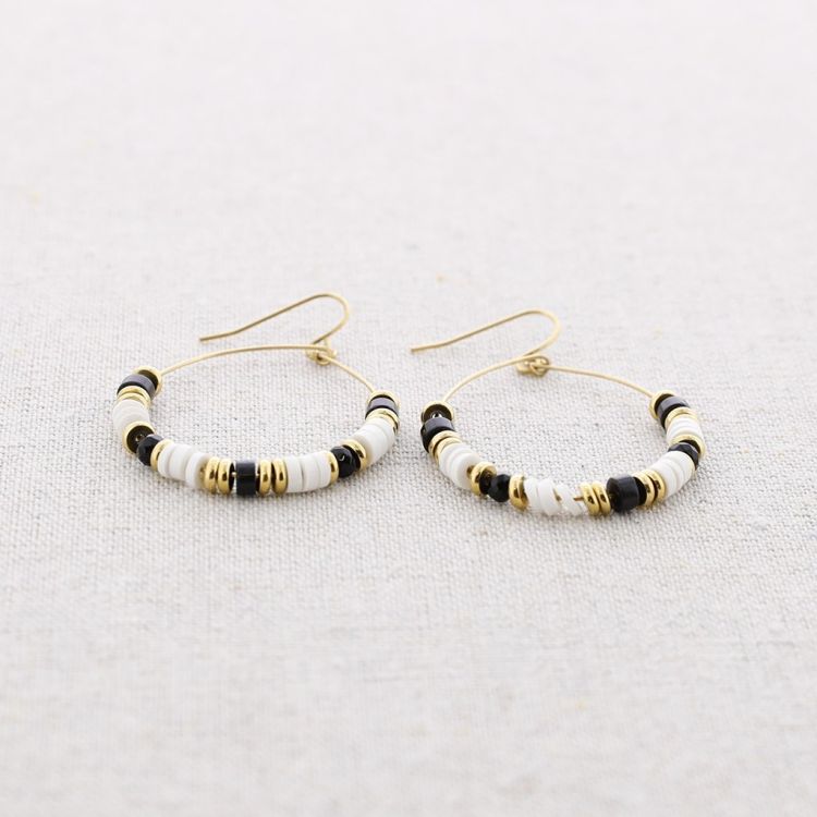 PENDIENTES ACERO ARO PIEDRAS
