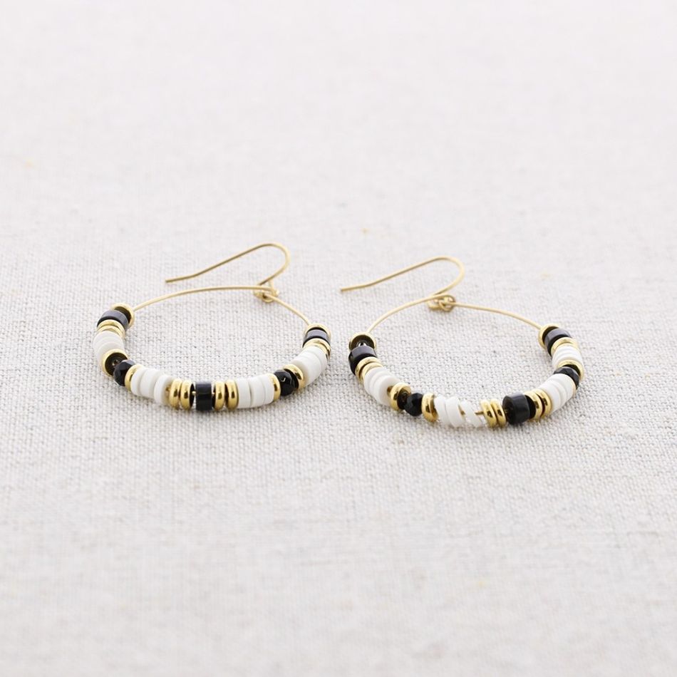 PENDIENTES ACERO ARO PIEDRAS