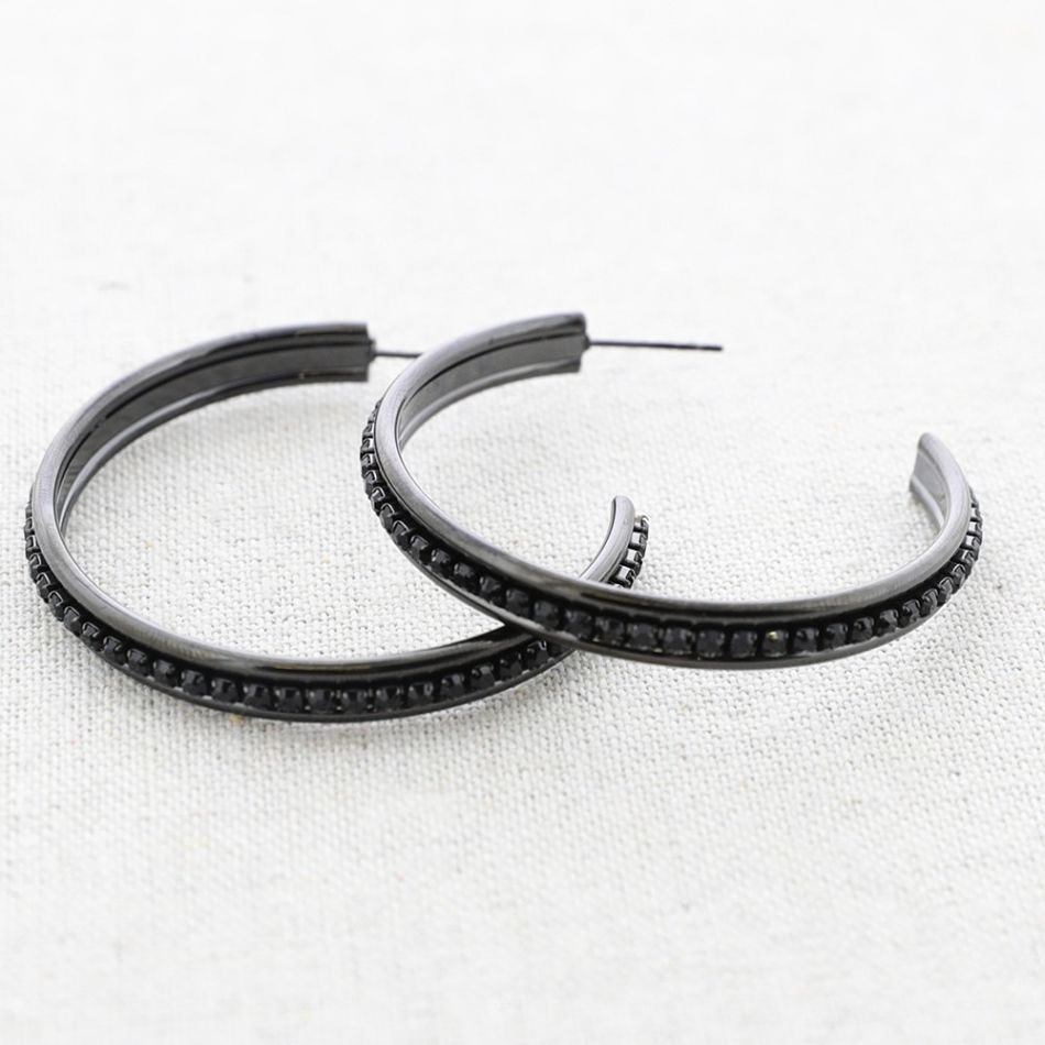 PENDIENTES ACERO ARO CRISTALES