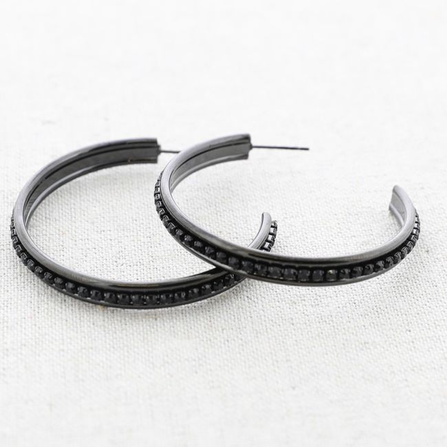 PENDIENTES ACERO ARO CRISTALES