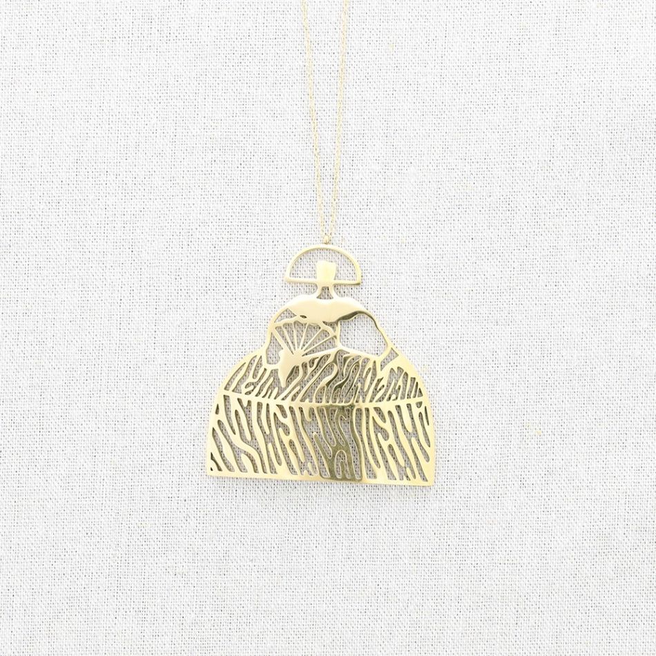 MENINA LONG STEEL PENDANT NECKLACE