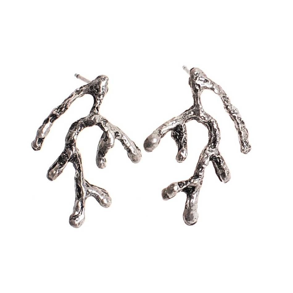 PENDIENTES CORAL METAL