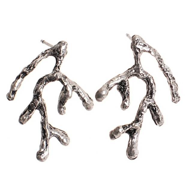 PENDIENTES CORAL METAL