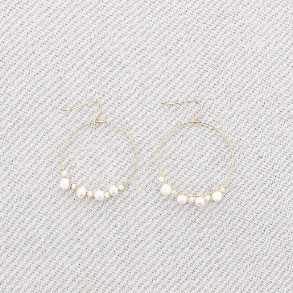 CULTURED PEARL STEEL EARRINGS