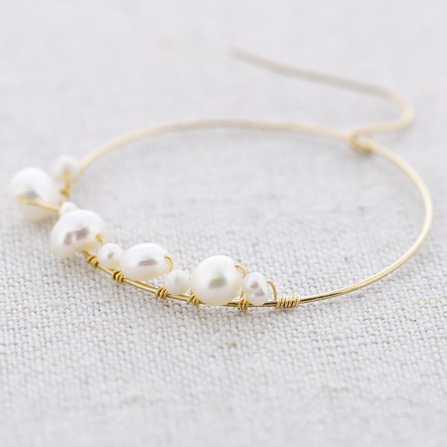 CULTURED PEARL STEEL EARRINGS
