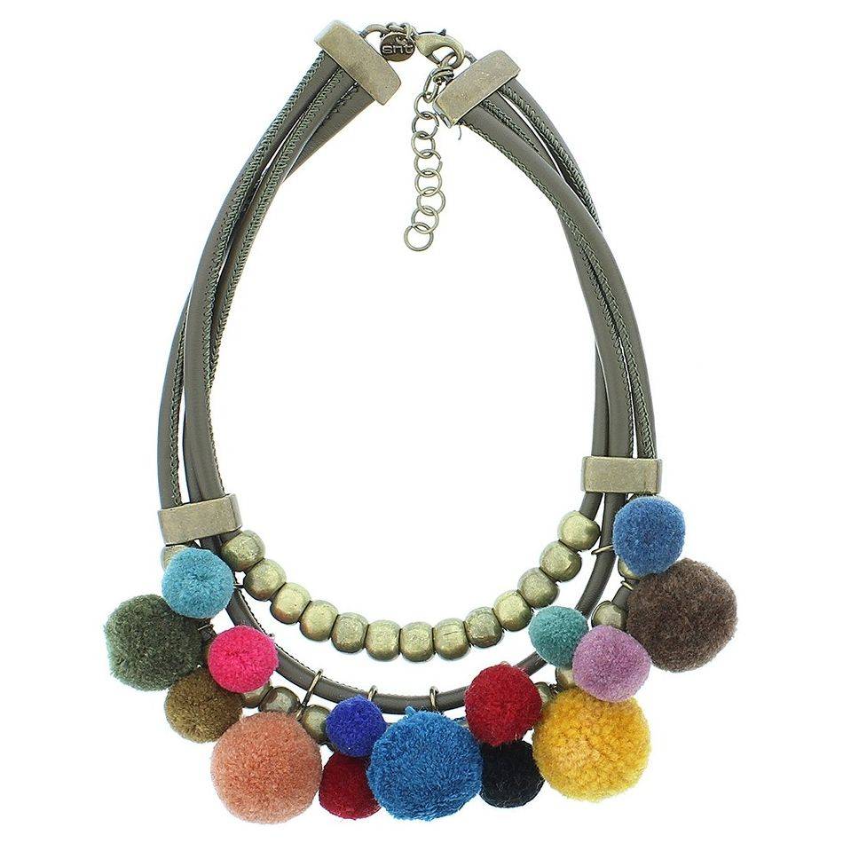 POMPOM BALLS SHORT NECKLACE