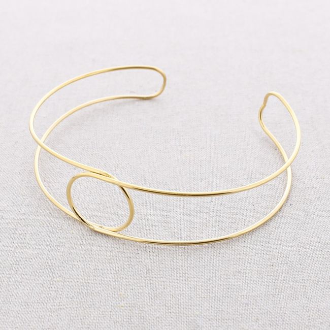 CHOKER ACERO AJUSTABLE CÍRCULO