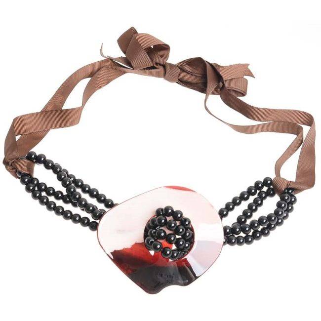 RESIN BALL SHORT NECKLACE