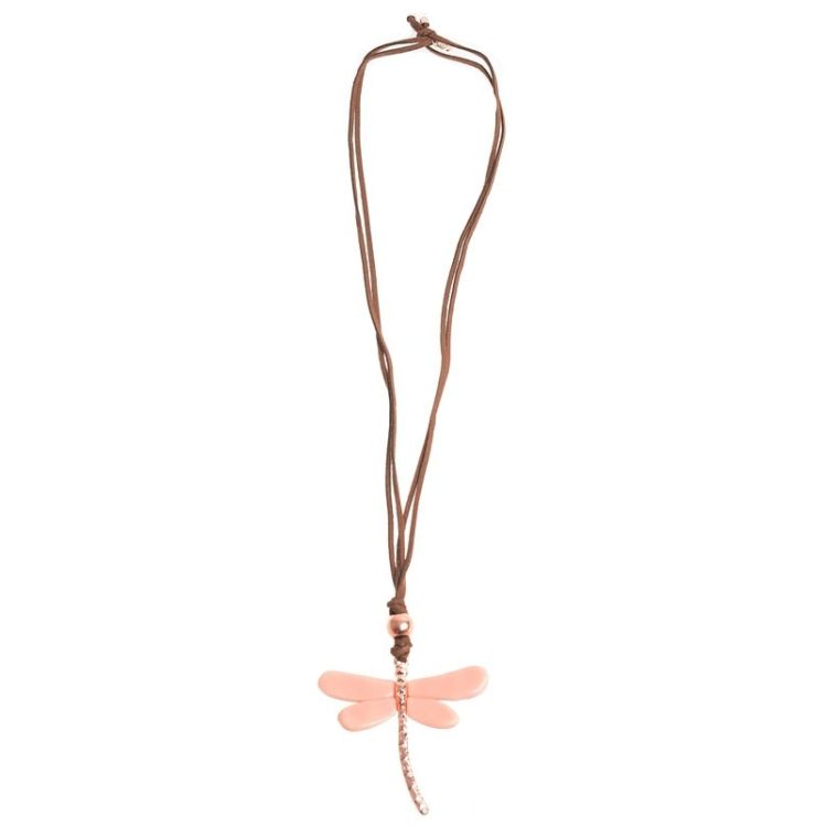 COLLAR LARGO COLGANTE LIBÉLULA RESINA