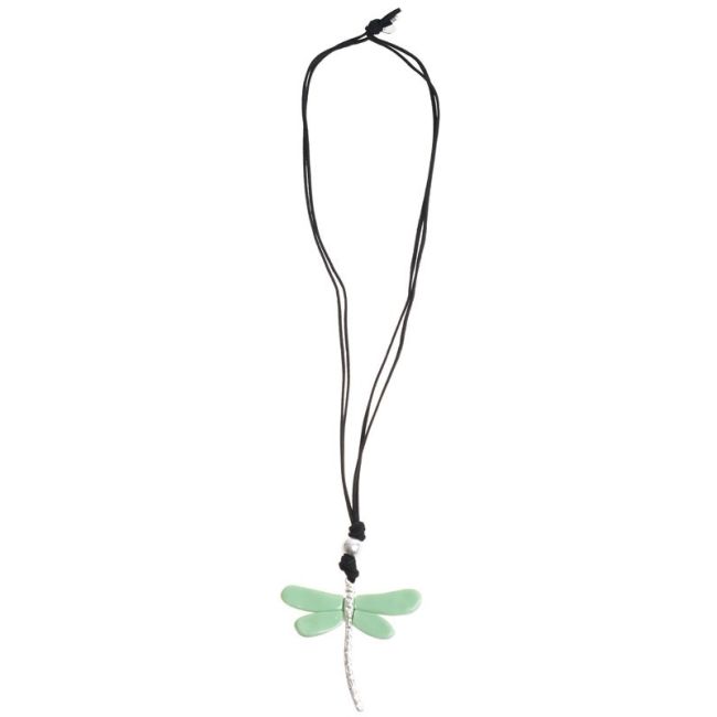 COLLAR LARGO COLGANTE LIBÉLULA RESINA