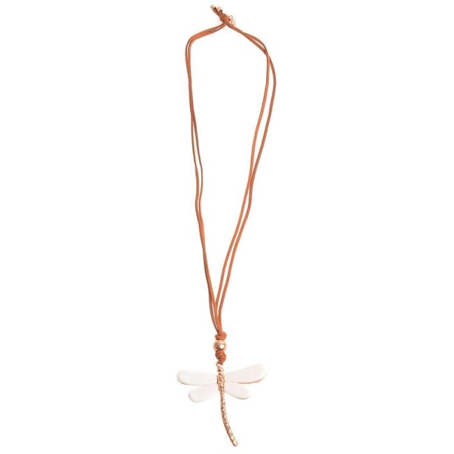 COLLAR LARGO COLGANTE LIBÉLULA RESINA