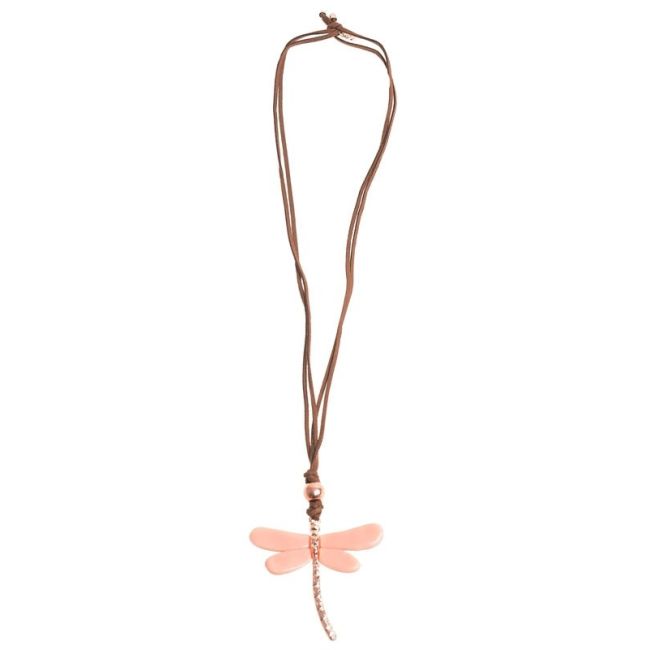 COLLAR LARGO COLGANTE LIBÉLULA RESINA