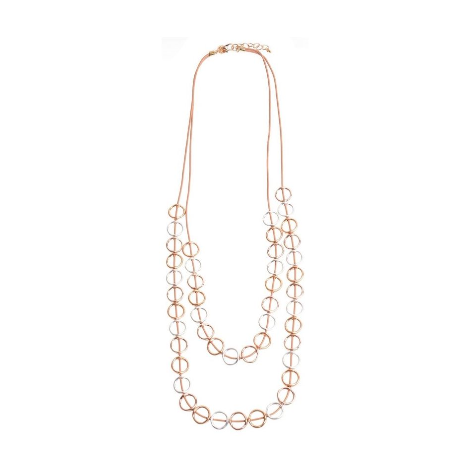 COLLAR LARGO DOBLE MULTICÍRCULO