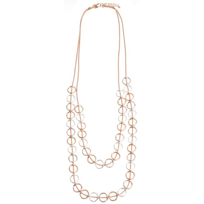 COLLAR LARGO DOBLE MULTICÍRCULO