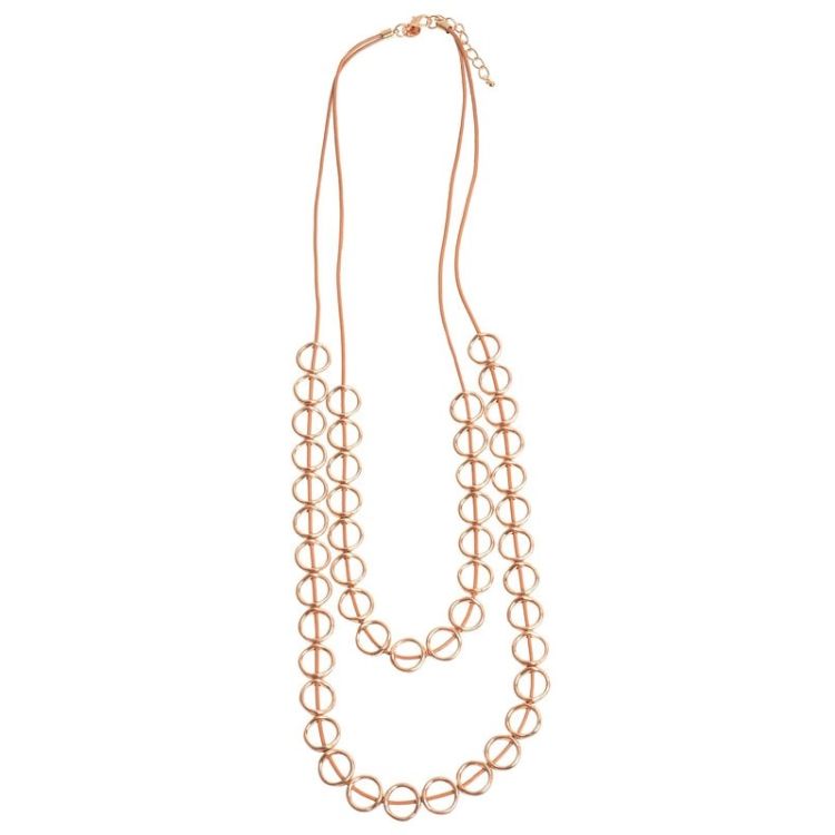 LONG DOUBLE MULTICIRCLE NECKLACE 2