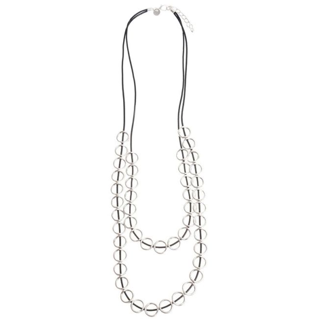 COLLAR LARGO DOBLE MULTICÍRCULO