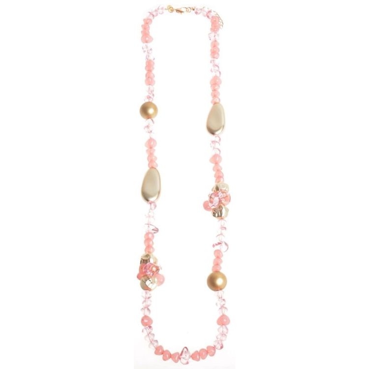 COLLAR LARGO CUENTAS RESINA