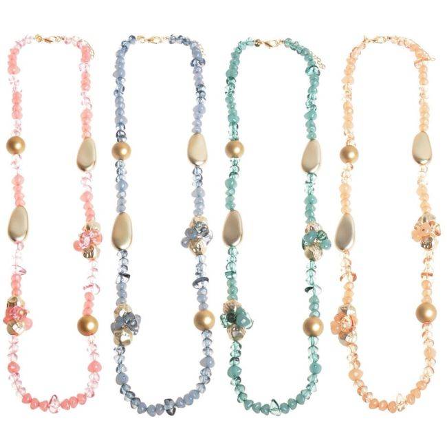 COLLAR LARGO CUENTAS RESINA