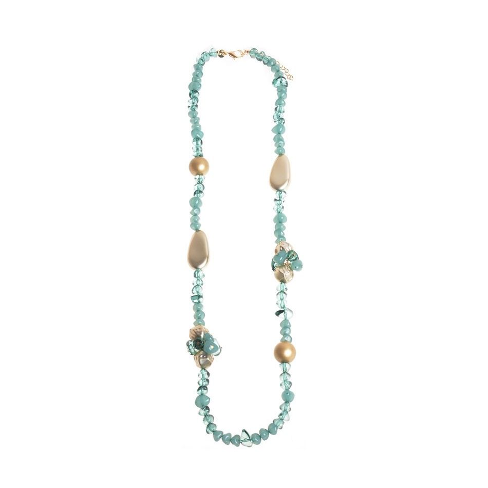 COLLAR LARGO CUENTAS RESINA