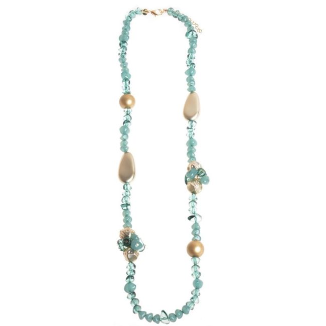 COLLAR LARGO CUENTAS RESINA